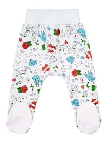 Tip na darček Set dupačkové nohavice pre deti Farebné tetovačky