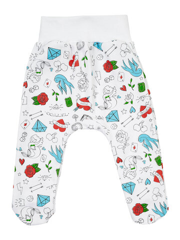 Hľadáte originálny a nezvyčajný darček? Obdarovaného zaručene prekvapí Set dupačkové nohavice pre deti Farebné tetovačky