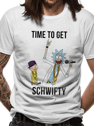 Zľava Tričko Rick and Morty - Time to get schwifty