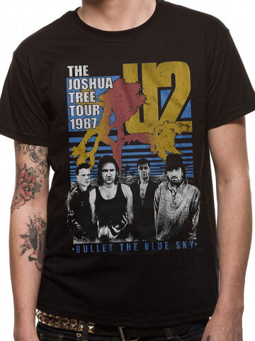 Výjimečný dárek od Dedoles Triko U2 - Black bullet the blue sky
