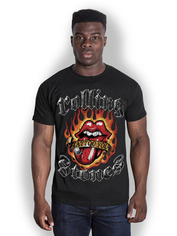 Výpredaj Tričko The Rolling Stones Flaming Tattoo Tongue 