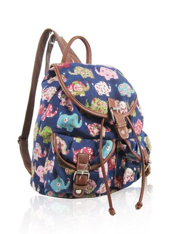 Výjimečný dárek od Dedoles Tmavě modrý vak Retro sloni