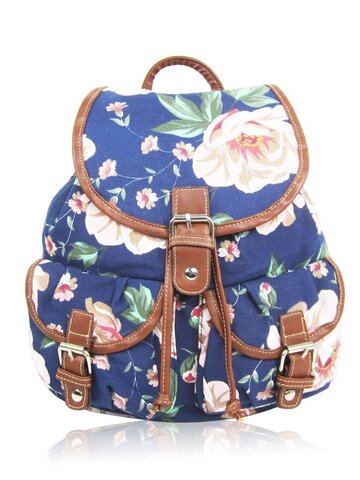 pro dokonalý a originální outfit Vak tmavěmodrý retro flower