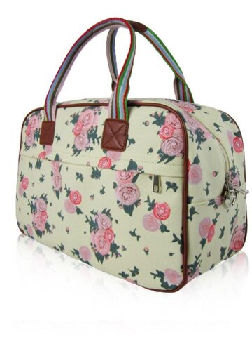 Výjimečný dárek od Dedoles Velká béžová  cestovní taška  Růže