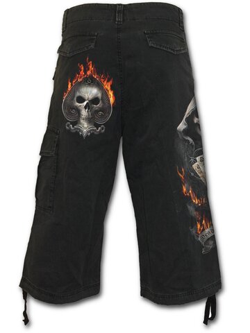 Kedvezmény Férfi háromnegyedes nadrág Csontváz ásszal