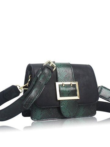 Výpredaj Zelená kabelka Hadia koža