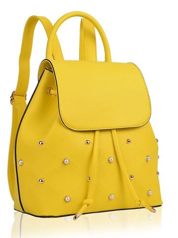 Tip na darček Žltý ruksak z PU kože Olívia