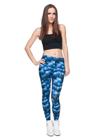 Lifestyle foto Dámske elastické legíny Čučoriedky