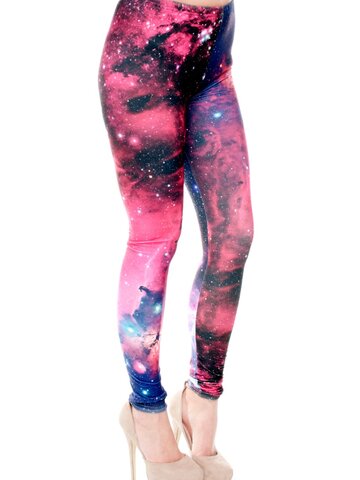 Hľadáte originálny a nezvyčajný darček? Obdarovaného zaručene prekvapí Damskie elastyczne legginsy Galaktyka cudów