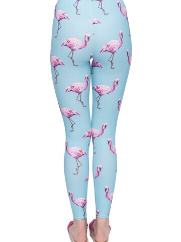 Eredeti és szokatlan ajándékot keres? a megajándékozottat garantáltan meglepi Női elasztikus leggings Flamingók