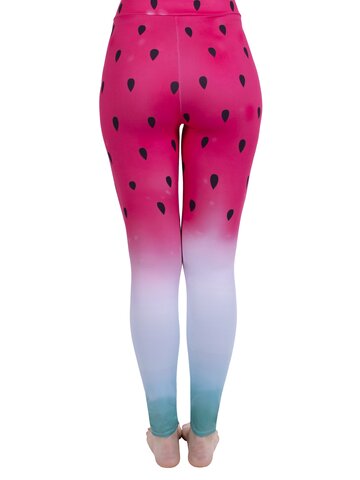 Výpredaj Dámske elastické legíny s vysokým pásom Sladký červený melón