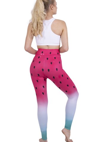 Potešte sa týmto kúskom Dedoles Dámske elastické legíny s vysokým pásom Sladký červený melón