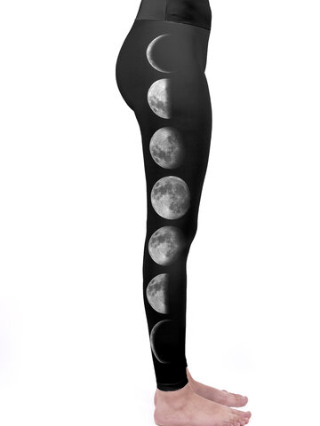 Pre dokonalý a originálny outfit Ženske elastične tajice sa visokim strukom Faze mjeseca