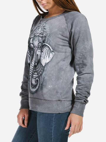 Výpredaj Dámska šedá mikina Ganesha