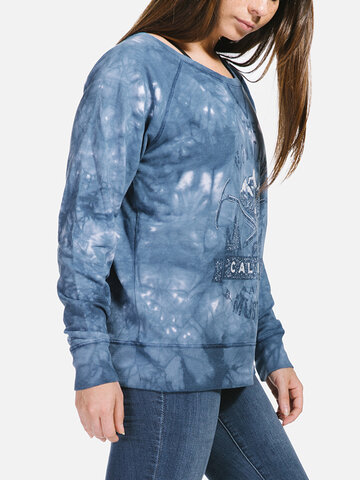 Lifestyle foto Felpa blu da donna Chiamata dalla montagna