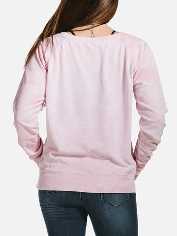 Ausverkauf Damen Sweatshirt Rosa Fuchsrotes Kätzchen 
