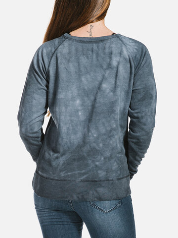 Pre dokonalý a originálny outfit Dámska modrá mikina Snežný vlk