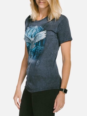 Lifestyle foto Dámske tri-blend tričko Magická sova