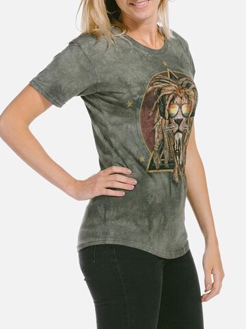 Lifestyle foto Dámske tri-blend tričko Rasta Jahman