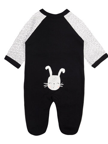 Dedoles oryginalny prezent  Dziecięce białe śpioszki Zając wcina marchewkę