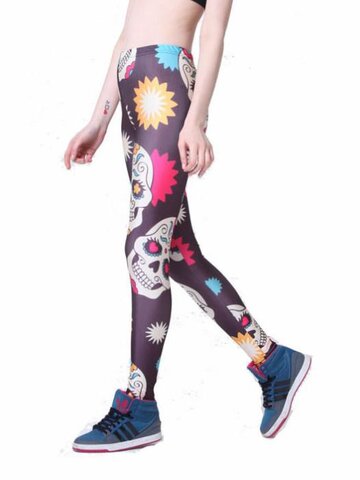 Potešte sa týmto kúskom Dedoles Дамски еластичен клин Нарисувани черепи