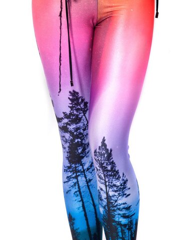Kedvezmény Női elasztikus leggings Elvarázsolt erdő