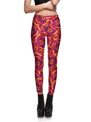 ОТСТЪПКА Дамски еластичен клин Цветни рози