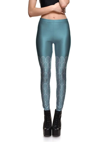 Výpredaj Dámske elastické legíny Modrý les