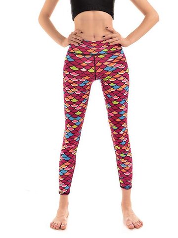 Výnimočný darček od Dedoles Дамски спортен еластичен клин Рибени люспи