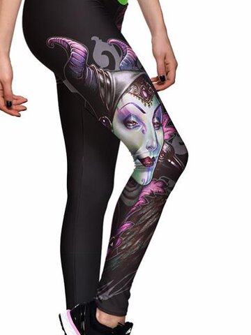 Hľadáte originálny a nezvyčajný darček? Obdarovaného zaručene prekvapí Dámske športové elastické legíny Temná víla