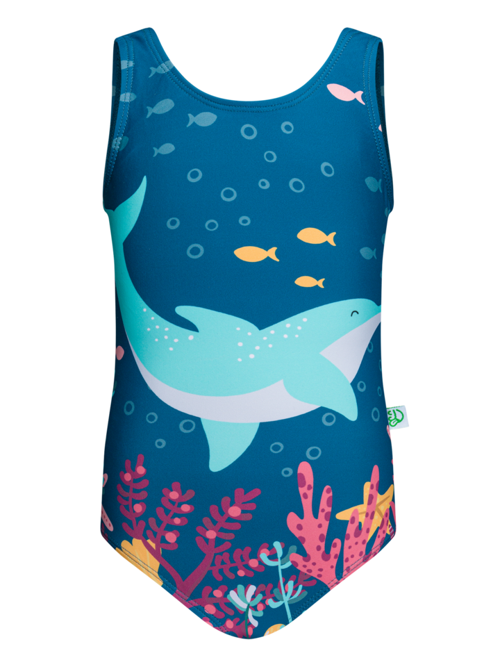 Maillot De Bain Une Pièce Fille - Manches Longues UPF 50+ - Motif Sirène - 3-6 Ans