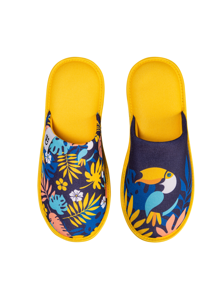 Lustige Hausschuhe Tropischer Tukan | Dedoles