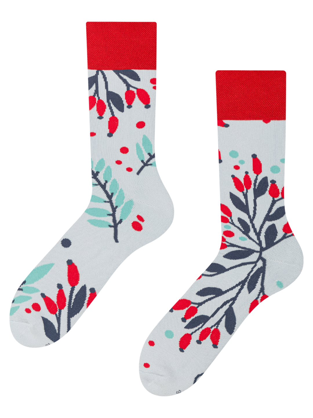 Lustige warme Socken Hagebutten im Schnee | Dedoles