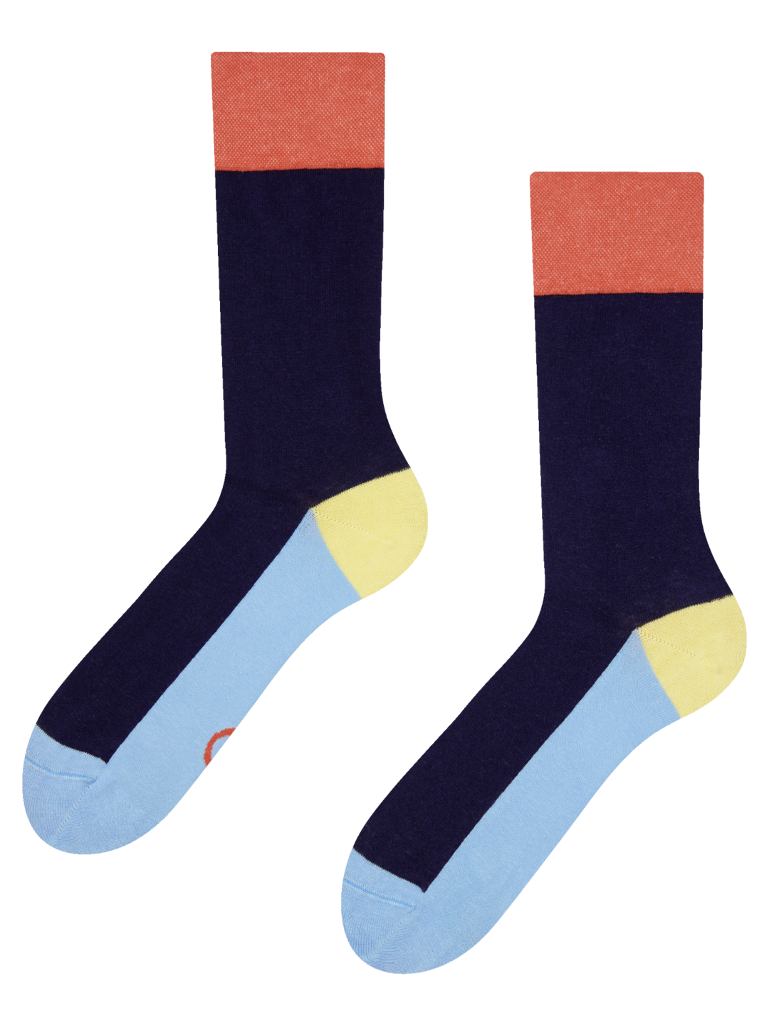 Dark Blue Regular Socks Tricolor Dedoles