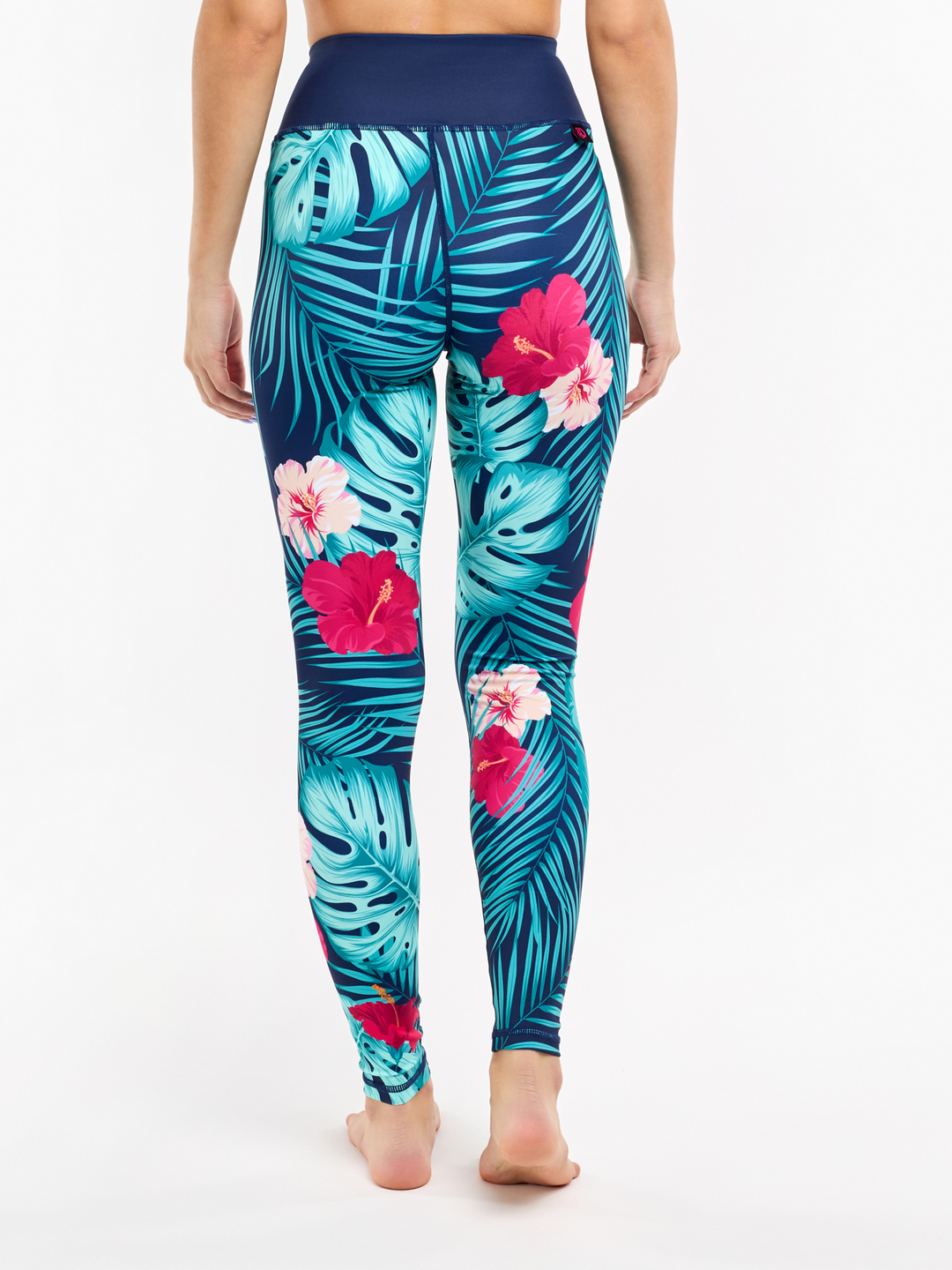 Legging pour femme, motif flamant rose tropical, ananas, taille haute