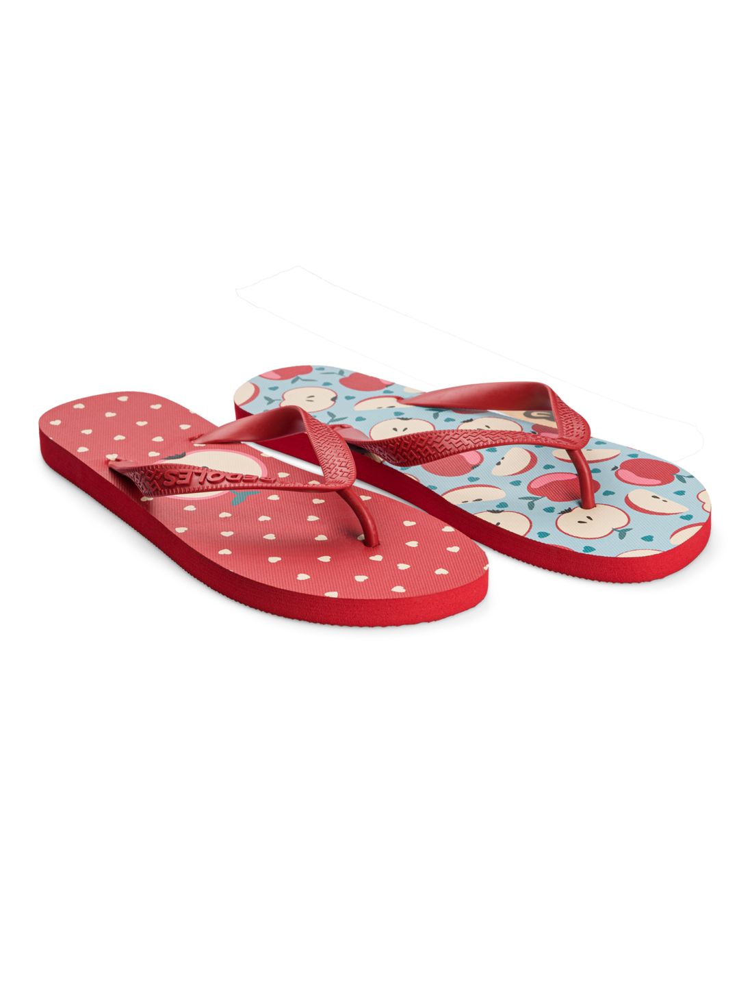 Lustige FlipFlops Roter Apfel Dedoles
