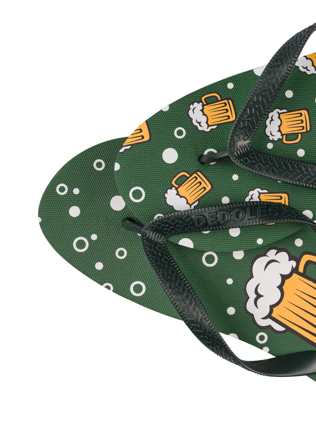 Flip flops beer bubbles dedoles