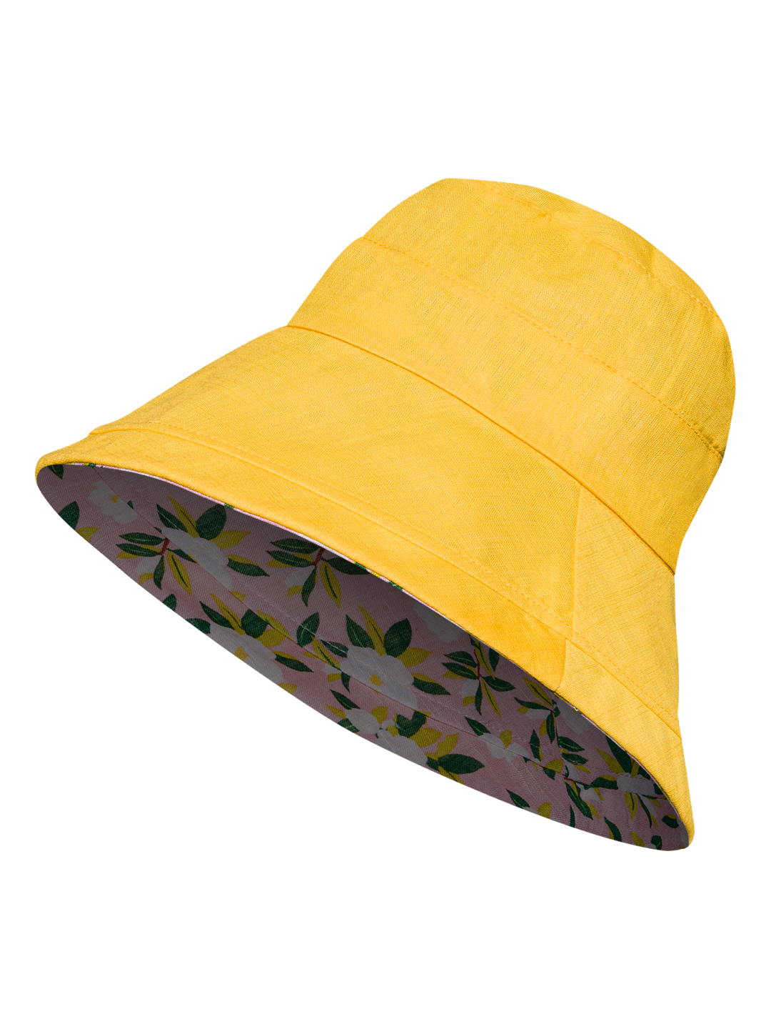 Women's Bucket Hat White Roses Dedoles