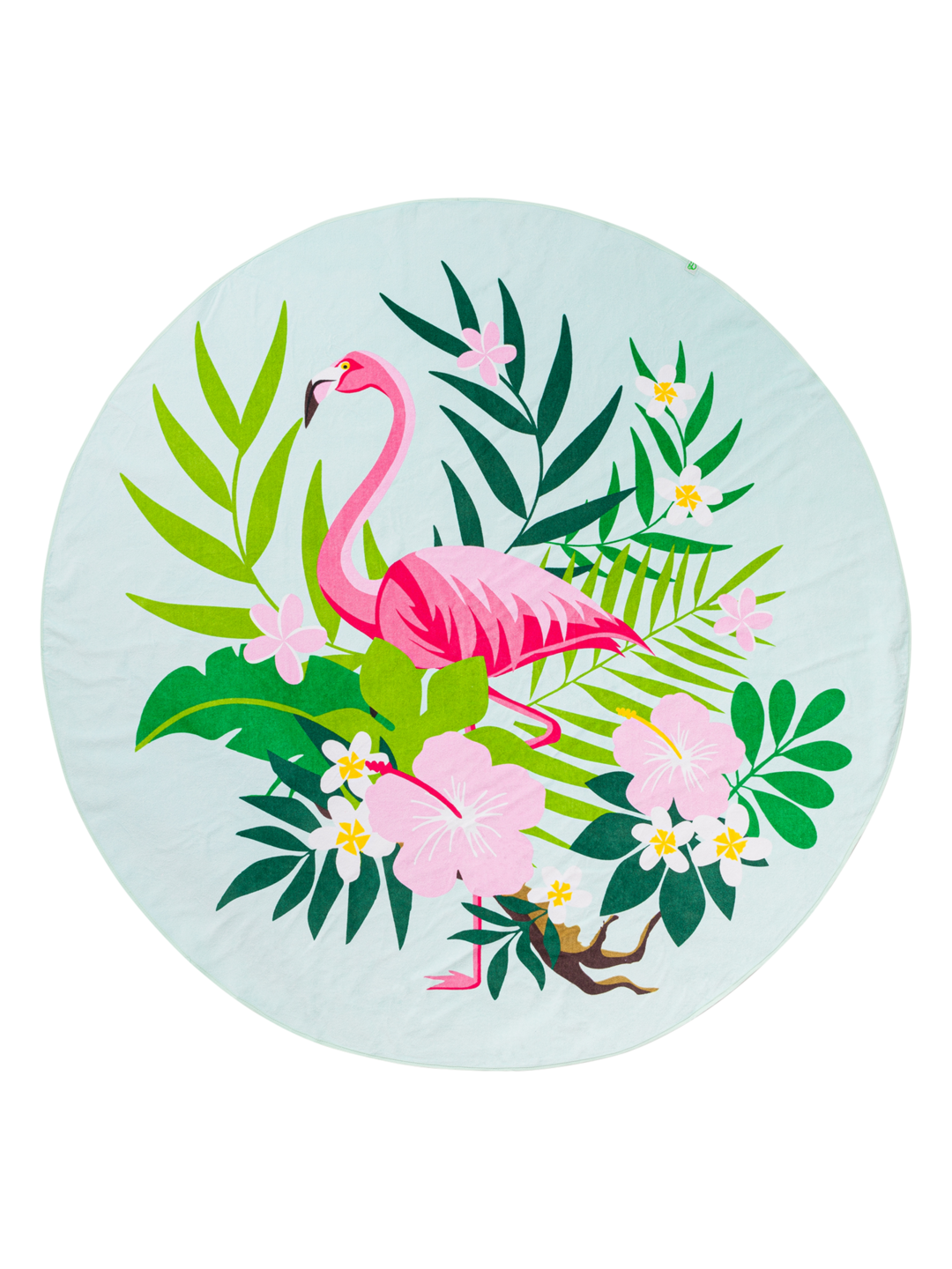 Round Beach Towel Tropical Flamingo Dedoles