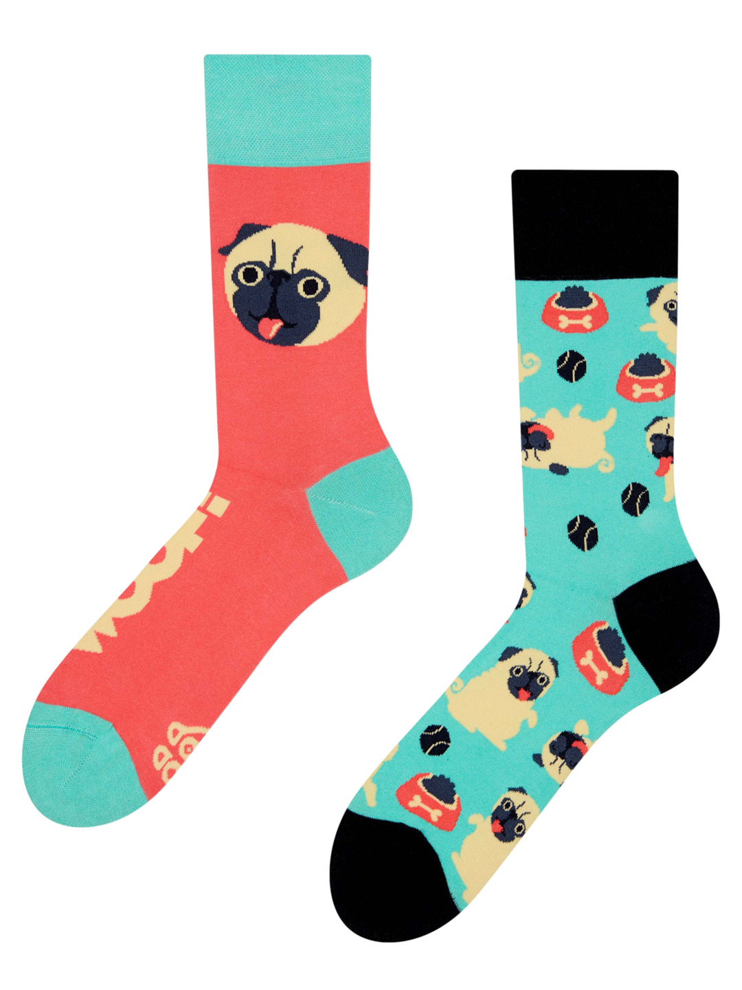 Lustige Socken Mops Dedoles