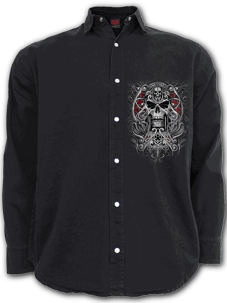Rabatt Herren Hemd Langarm Spiral Direct Reaper´s Door