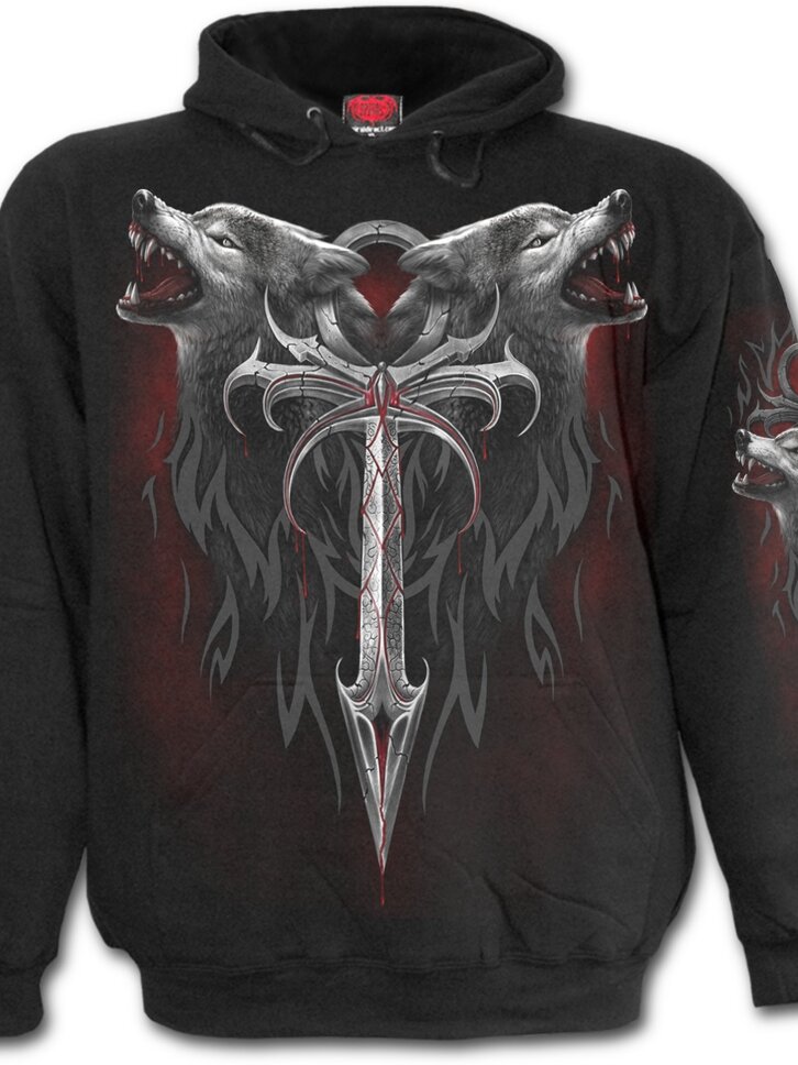 Sleva Mikina s kapucí Zuřivý vlk