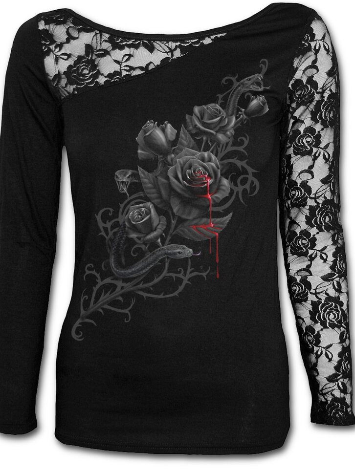 Szerezzen magának örömet ezzel a Dedoles darabbal Női póló csipkével Rózsaágy