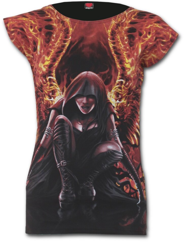 pro dokonalý a originální outfit Dámské tričko Ohnivý anděl