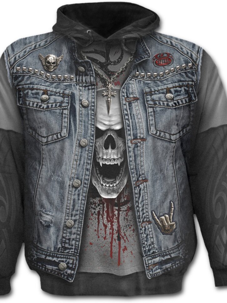 Výnimočný darček od Dedoles Mikina s kapucňou Riflová vesta