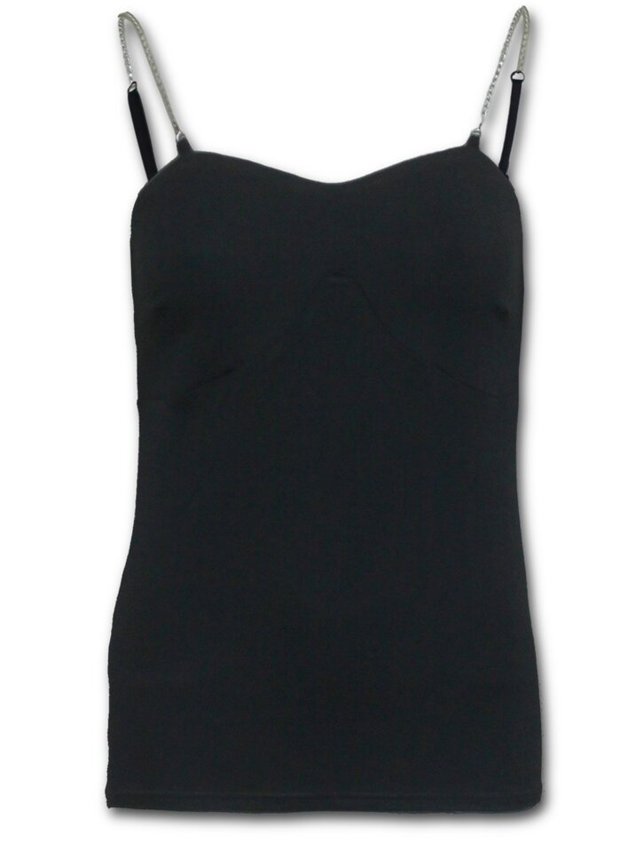 Potešte sa týmto kúskom Dedoles Dámske čierne tielko s retiazkovými ramienkami