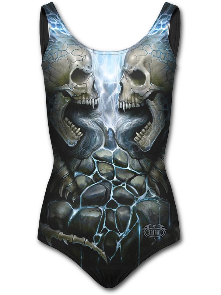 Hľadáte originálny a nezvyčajný darček? Obdarovaného zaručene prekvapí Ladies' Swimsuit with Design Blue Flame