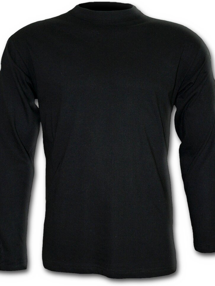 Lifestyle foto Čierne pánske tričko so strapcami