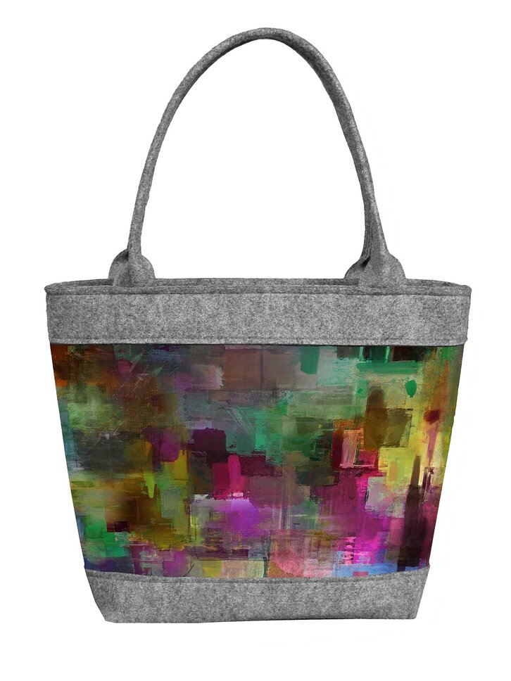 Pre dokonalý a originálny outfit Dámska filcová kabelka Polo Abstrakt