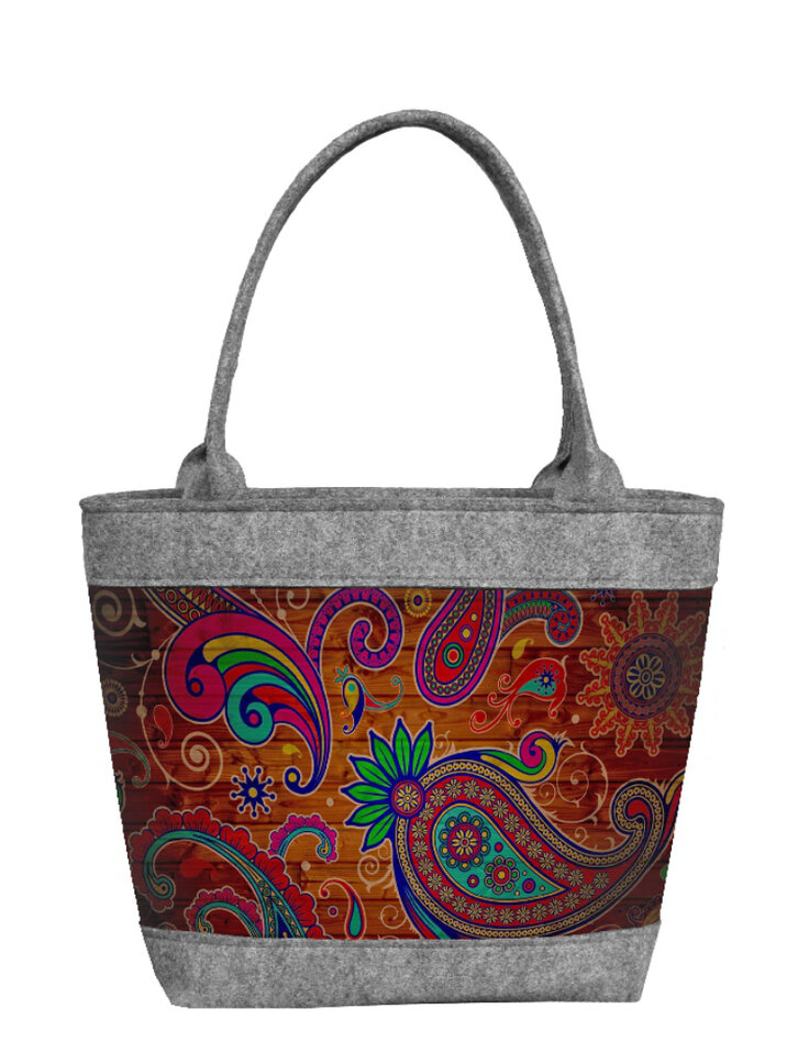 Lifestyle-Foto Damen Filz Handtasche Polo Orient